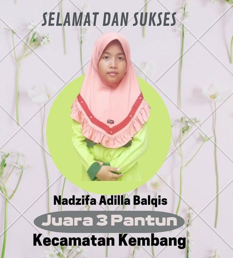 Juara 3 Lomba Pantun Festival Literasi SD 2022